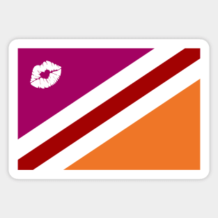 A Lipstick Lesbian Flag Sticker